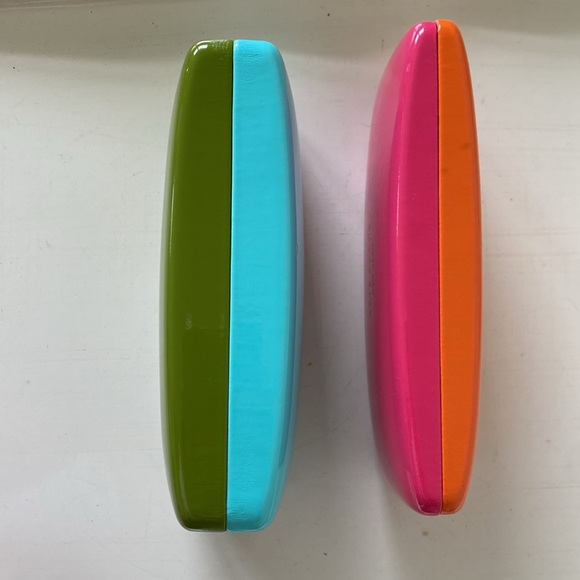 Kate Spade Green and Pink Eyeglass - Sunglass - Readers Case - Set of Two - NEW - Picture 6 of 7